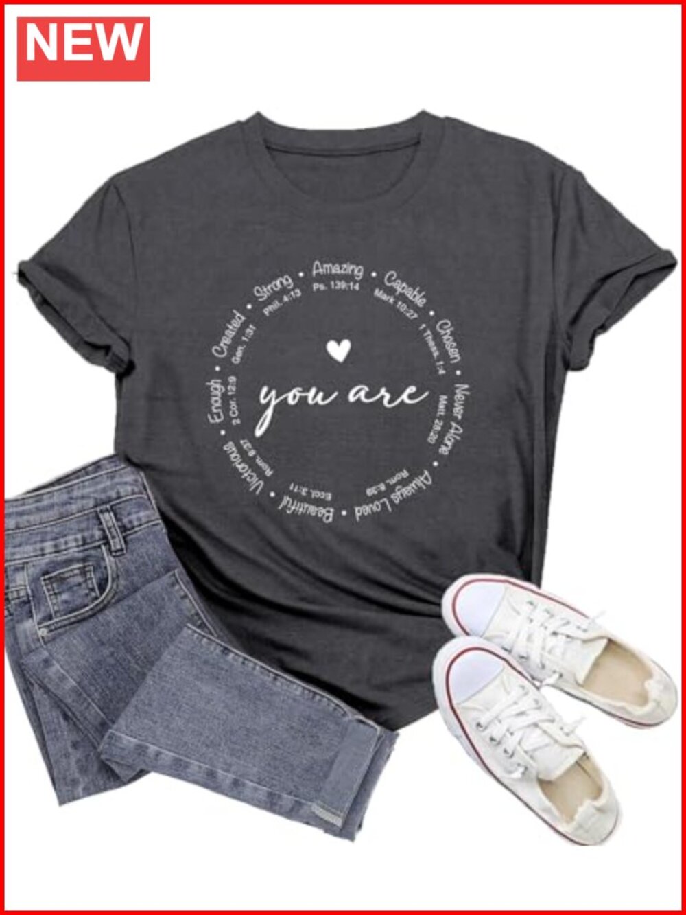 Christian Shirts for Women Jesus Faith Tee You Are Inspiration Soft Relaxed Fit